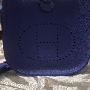 Hermes Blue Crossbody Bag with Iconic H Design